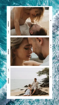 Romantic Coastal Beach Filmstrip Instagram Story Template template preview