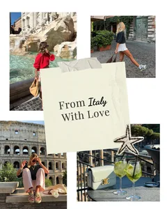 "From Italy With Love" Roman Holiday Seamless Panoramic Instagram Carousel Template — slide 1