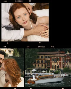 Italian Riviera Romance Film Border Seamless Panoramic Instagram Carousel Template — slide 2