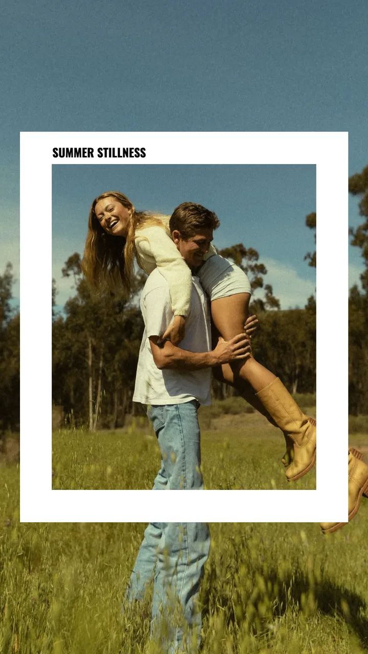 Minimalist Summer Stillness: Vintage Film-Frame Instagram Story Template template preview
