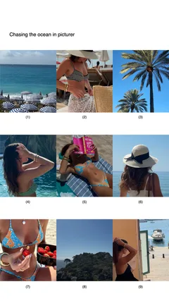 Aesthetic 9-Photo Numbered Grid Travel Mood Board Instagram Story Template template preview