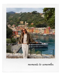 Retro Italian Riviera Seamless Panoramic Instant Film Instagram Carousel Template — slide 1
