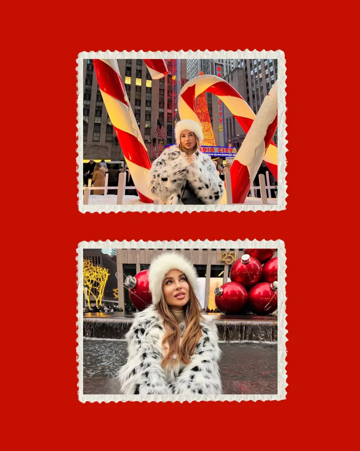 Festive Paper Frame Instagram Post Template for Holiday Content template preview