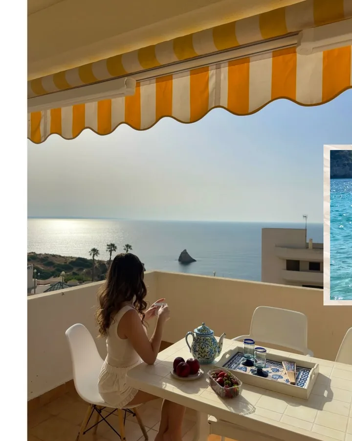 Mediterranean Summer Scrapbook Seamless Panoramic Instagram Carousel Template — slide 1