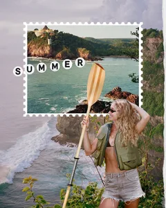 Coastal Trails and Nature Wanderlust Seamless Panoramic Instagram Carousel Template — slide 1