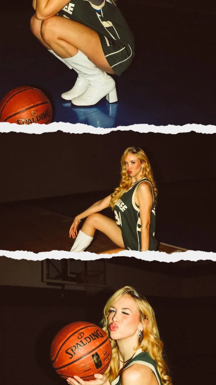 Retro Sports Aesthetic Basketball Torn-Paper Instagram Story Template template preview
