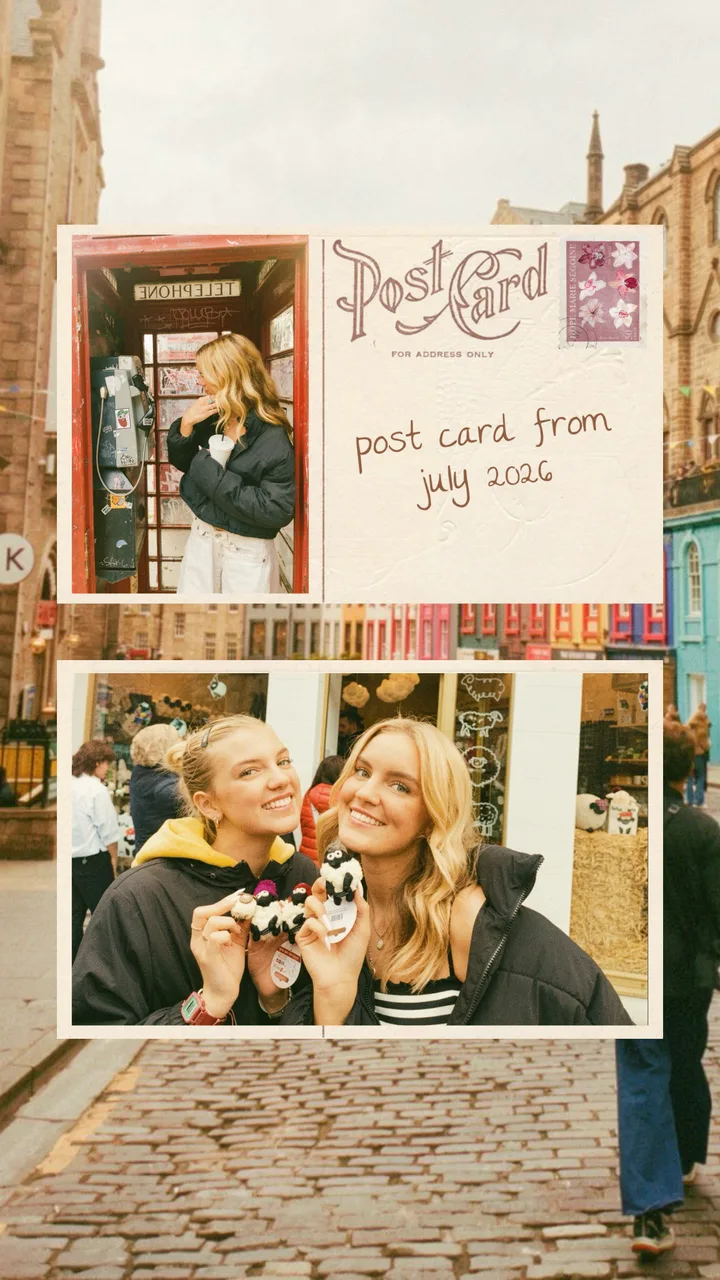 "Retro Postcard" Vintage European Escape Stacked Graphic Instagram Story Template template preview