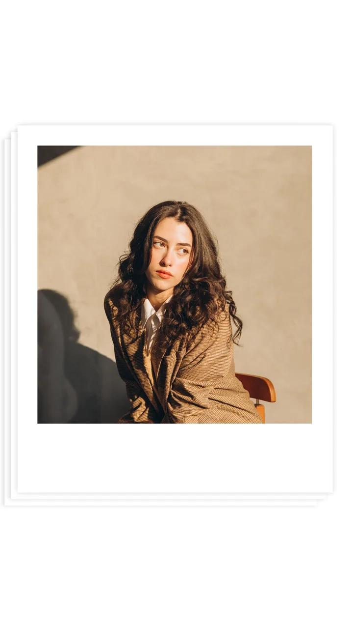 Minimalist Stacked Instant Frame & Portrait Editorial Instagram Story Template template preview