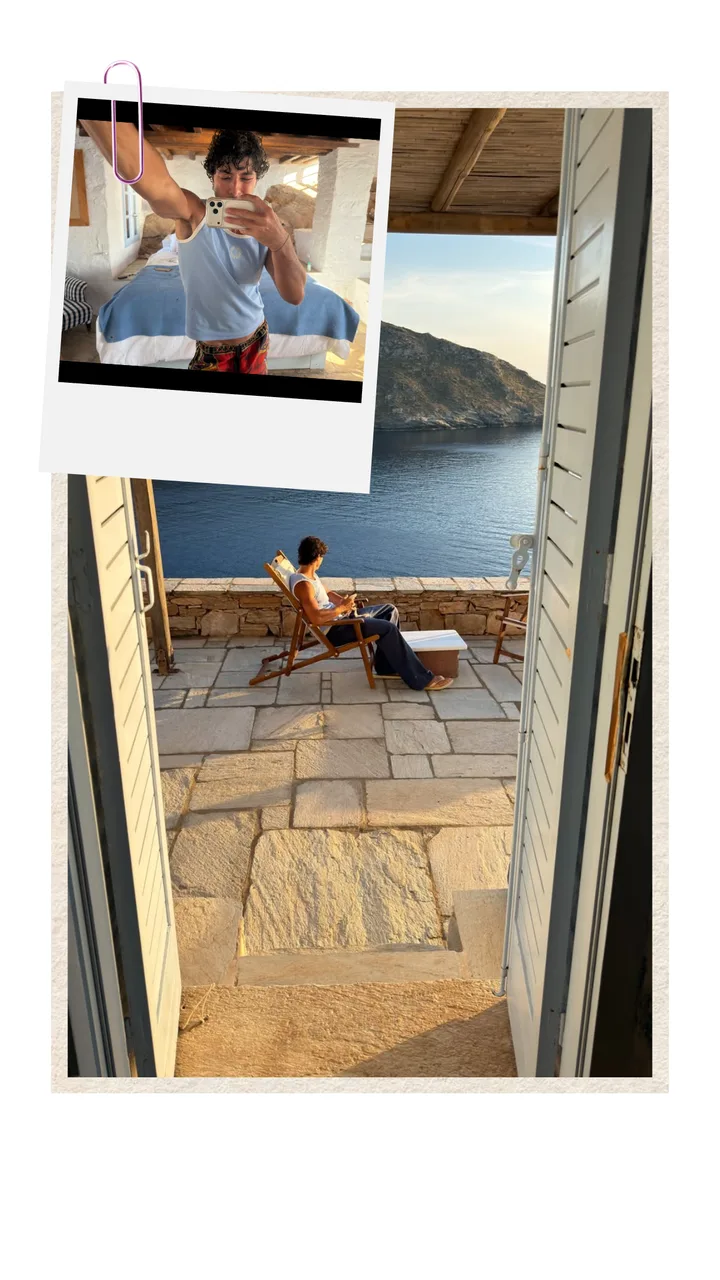 Mediterranean Villa Overlook Polaroid Instagram Story Template template preview