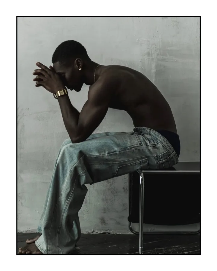 Moody Editorial Male Portrait Seamless Instagram Carousel Template — slide 1