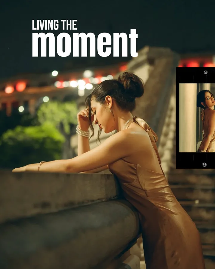 Cinematic Night City Seamless Panoramic Instagram Carousel Template — slide 1
