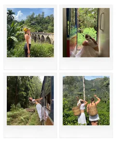 Tropical Ella Train Journey Seamless Panoramic Instagram Carousel Post Template — slide 1