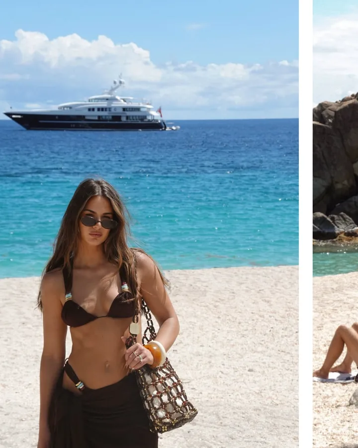 "Summer Yacht Club" Beach Getaway & Coastal Luxury Seamless Instagram Carousel Template — slide 1