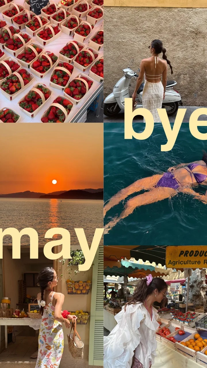 "Bye May" Summer Transition Grid Instagram Story Template template preview