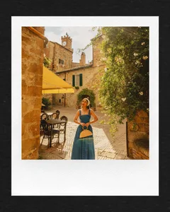 European Summer Escape Instant Film Panoramic Instagram Carousel Post Template — slide 1