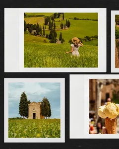European Summer Escape Instant Film Panoramic Instagram Carousel Post Template — slide 2