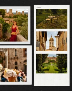 European Summer Escape Instant Film Panoramic Instagram Carousel Post Template — slide 3