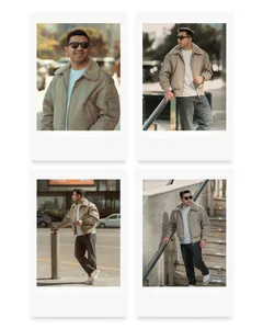 Retro Street Style 4-Photo Grid Instant Film Instagram Post Template template preview