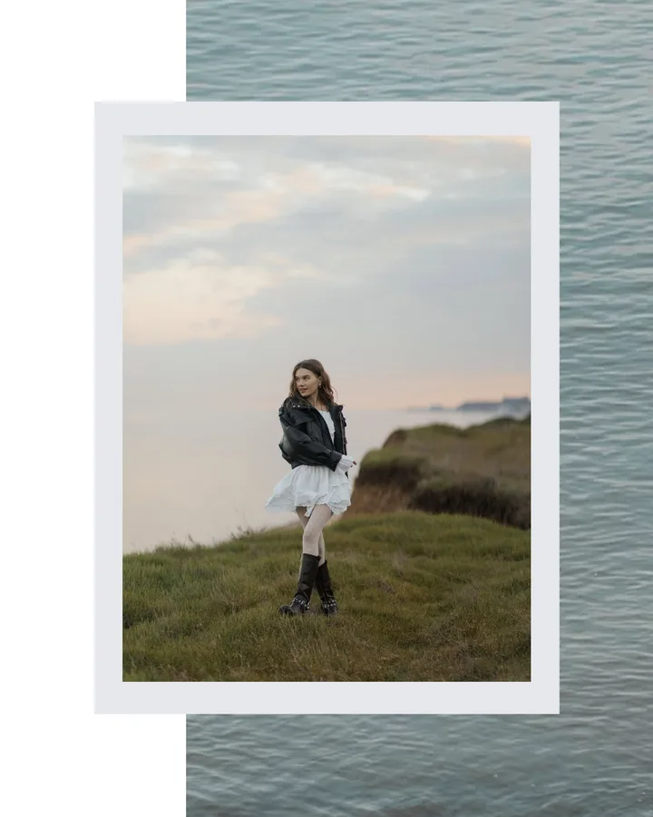 Cinematic Coastal Editorial Seamless Panoramic Instagram Carousel Post Template — slide 1