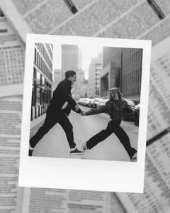 Vintage Newspaper Collage Instant Film Panoramic Instagram Carousel Template — slide 2