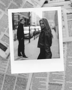 Vintage Newspaper Collage Instant Film Panoramic Instagram Carousel Template — slide 1