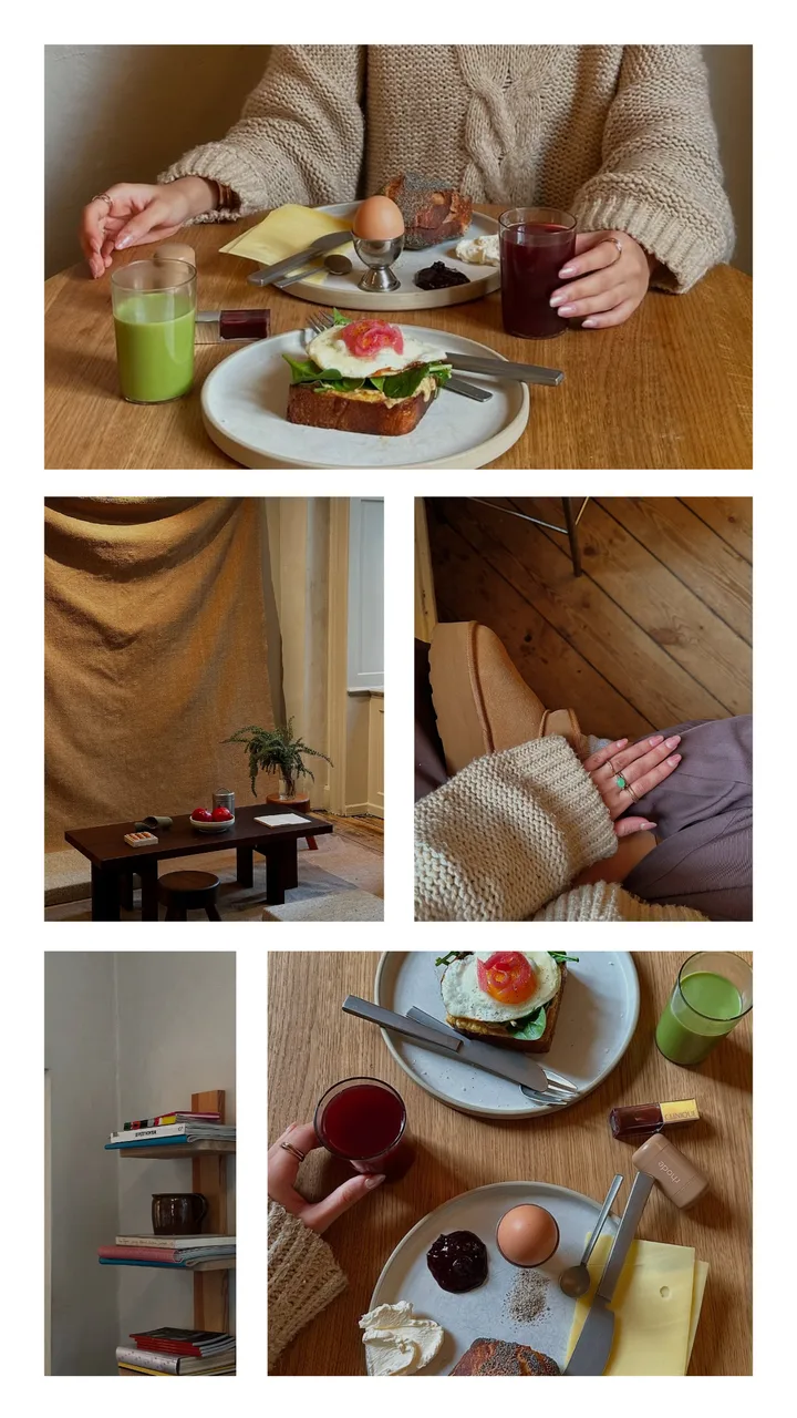 Cozy Morning Aesthetic Lifestyle Collage Instagram Story Template template preview