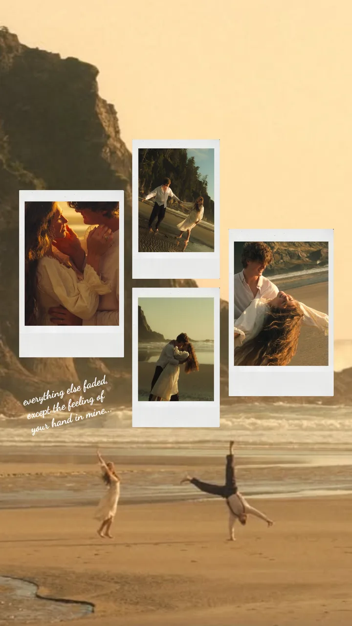Golden Hour Coastal Romance Polaroid Instagram Story Template template preview