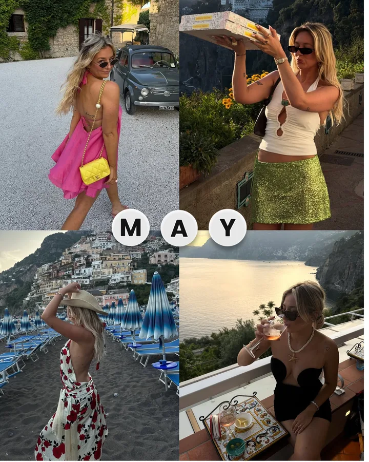 Monthly Recap Quad-Frame Instagram Post Template for Lifestyle Creators template preview