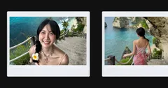 Retro Tropical Wanderlust Seamless Instant Film Panoramic Instagram Carousel Post Template — slide 1