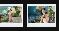 Retro Tropical Wanderlust Seamless Instant Film Panoramic Instagram Carousel Post Template — slide 4