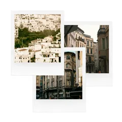 Retro City Wanderlust Triple Overlapping Instant Film Instagram Post Template template preview