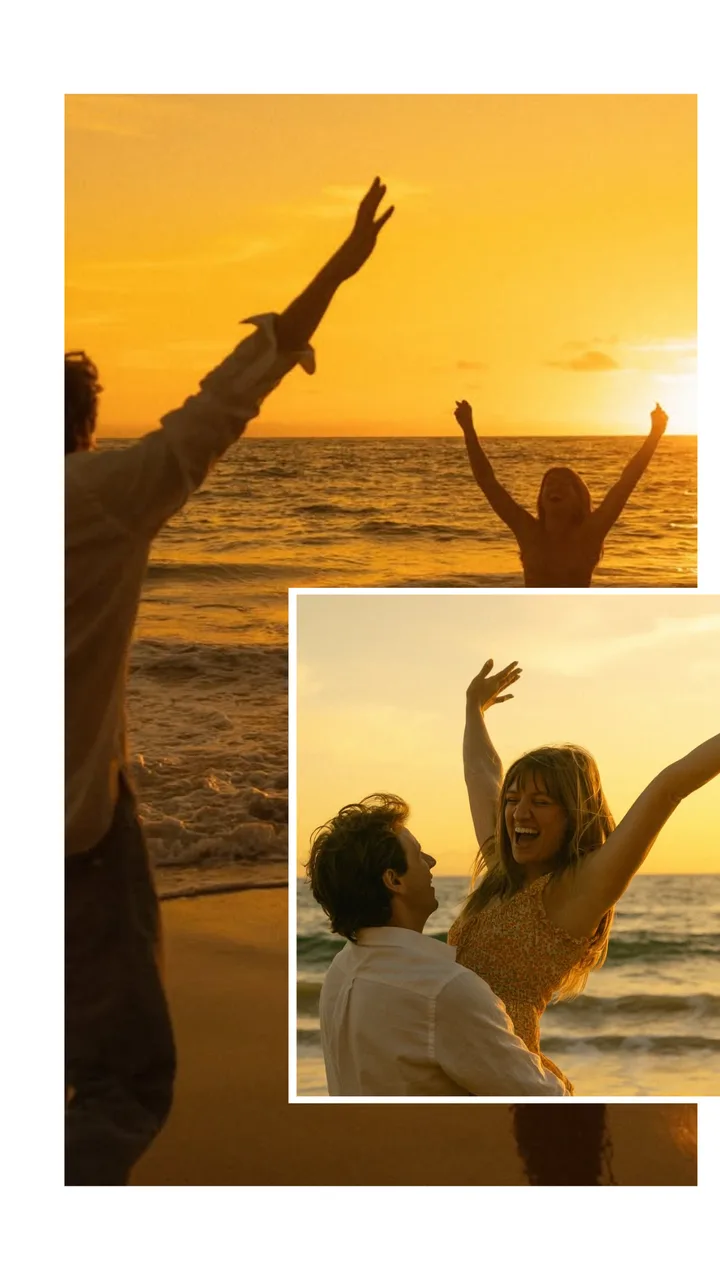 Golden Hour Sunset Beach Romance Instagram Story Template template preview