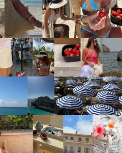 Coastal Summer Mood Board Seamless Panoramic Instagram Carousel Template — slide 2