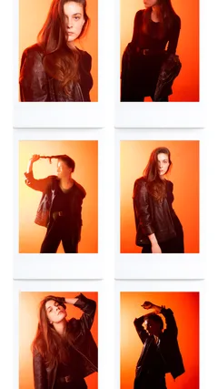 Retro Studio Amber Multi-Frame Photobooth Instant Film Instagram Story Template template preview