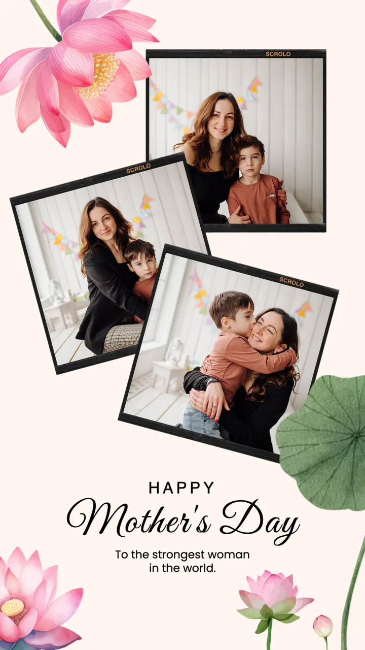 Scrolo Mother's Day Floral Film-Frame Instagram Story Template template preview
