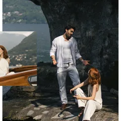 Luxury Lake Como Couples Travel Seamless Panoramic Instagram Carousel Template — slide 10