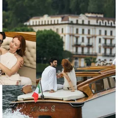 Luxury Lake Como Couples Travel Seamless Panoramic Instagram Carousel Template — slide 2