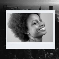 Retro Monochrome Urban Skyline Dual Instant Film Instagram Carousel Template — slide 1
