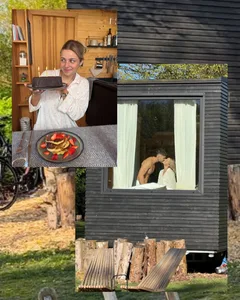 Cozy Cabin Striped Scrapbook Seamless Panoramic Instagram Carousel Template — slide 3