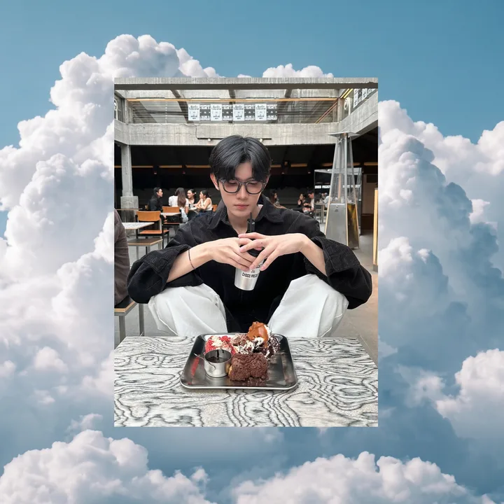 Aesthetic Sky Frame Instagram Post Template template preview
