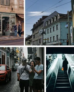 Urban Street Photography Editorial Grid Seamless Panoramic Instagram Carousel Template — slide 2