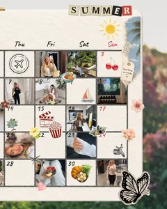 May 2026 Monthly Calendar Scrapbook Seamless Panoramic Instagram Carousel Post Template — slide 2