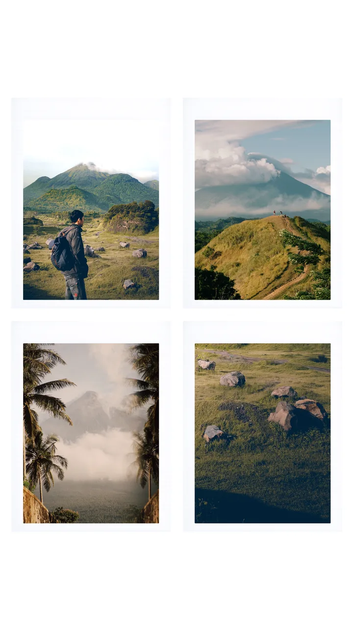 Minimalist 4-Photo Symmetrical Grid Instant Film Instagram Story Template template preview