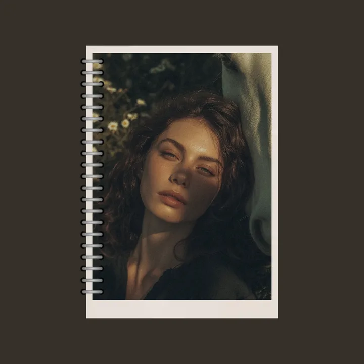 Moody Scrolo Spiral Notebook Portrait Instagram Post Template template preview